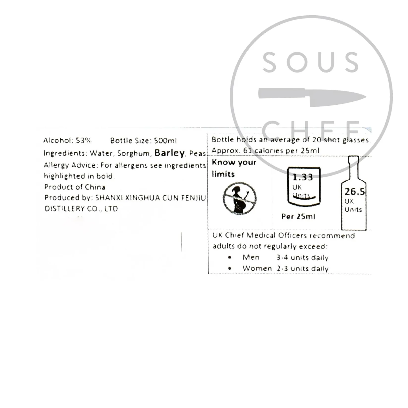 Clearance Fen Chiew - 30yrs 53% Ingredients Brands|Chinese Ingredients