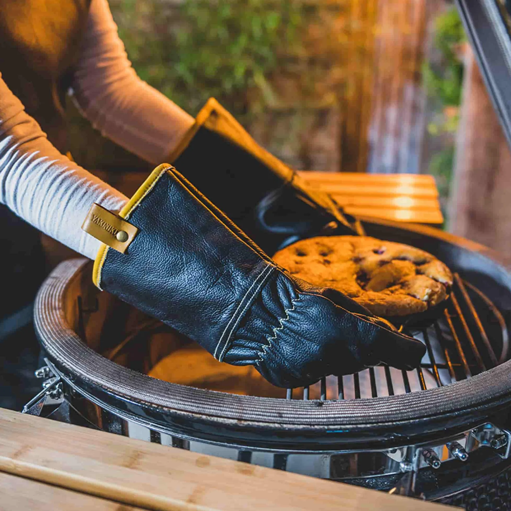 Online Set of 2 Leather BBQ Gloves Bbq & Smoking