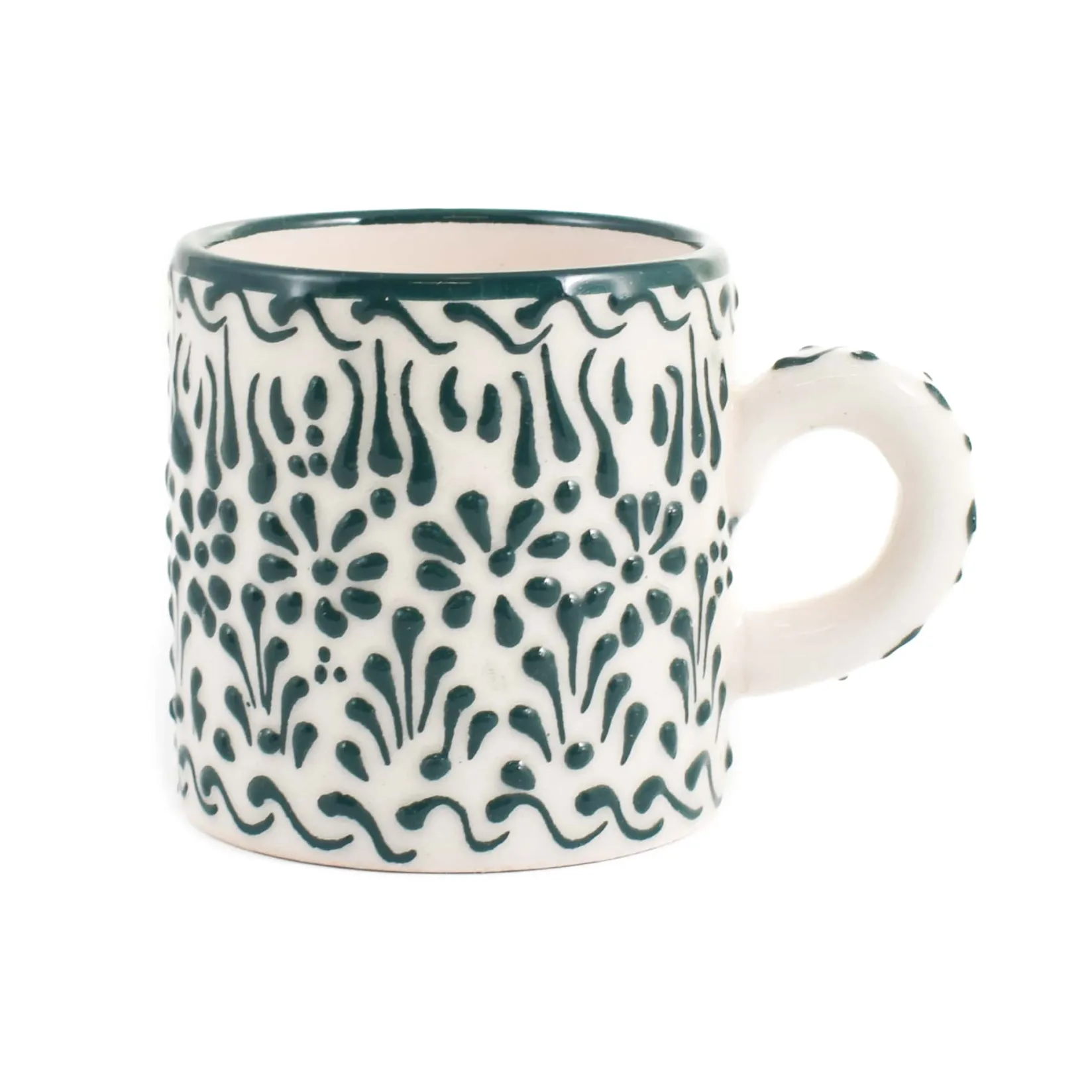 Clearance Yesil Ve Beyaz Boyali Coffee Cup, 140ml Tableware Brands