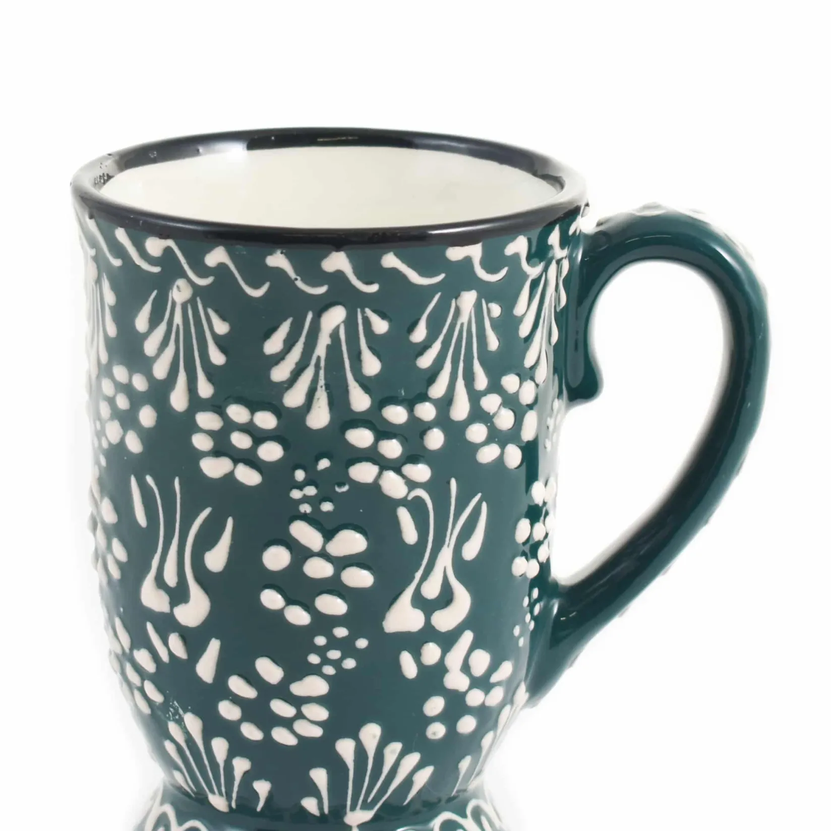 Hot Yesil Ve Beyaz Boyali Mug with Foot, 300ml Tableware Brands