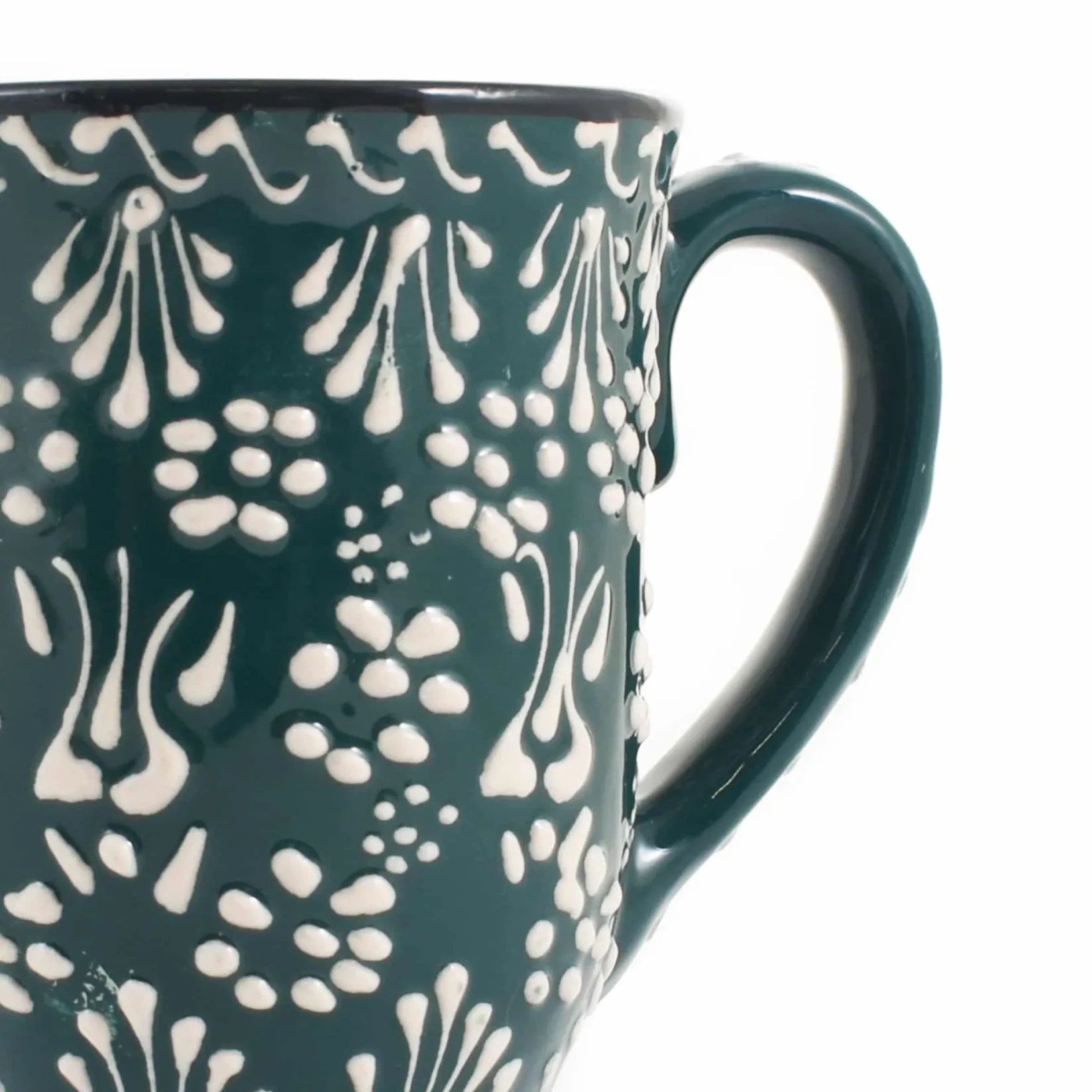 Hot Yesil Ve Beyaz Boyali Mug with Foot, 300ml Tableware Brands