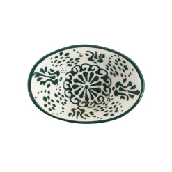 Online Yesil Ve Beyaz Boyali Oval Bowl, 10.5cm Tableware Brands|Crockery & Dinnerware