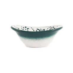 Online Yesil Ve Beyaz Boyali Oval Bowl, 10.5cm Tableware Brands|Crockery & Dinnerware