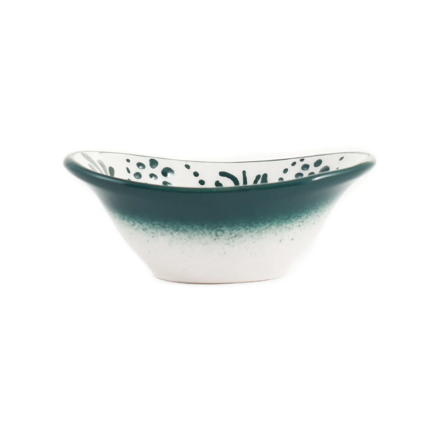 Online Yesil Ve Beyaz Boyali Oval Bowl, 10.5cm Tableware Brands|Crockery & Dinnerware