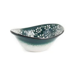 Online Yesil Ve Beyaz Boyali Oval Bowl, 12.5cm Tableware Brands|Crockery & Dinnerware