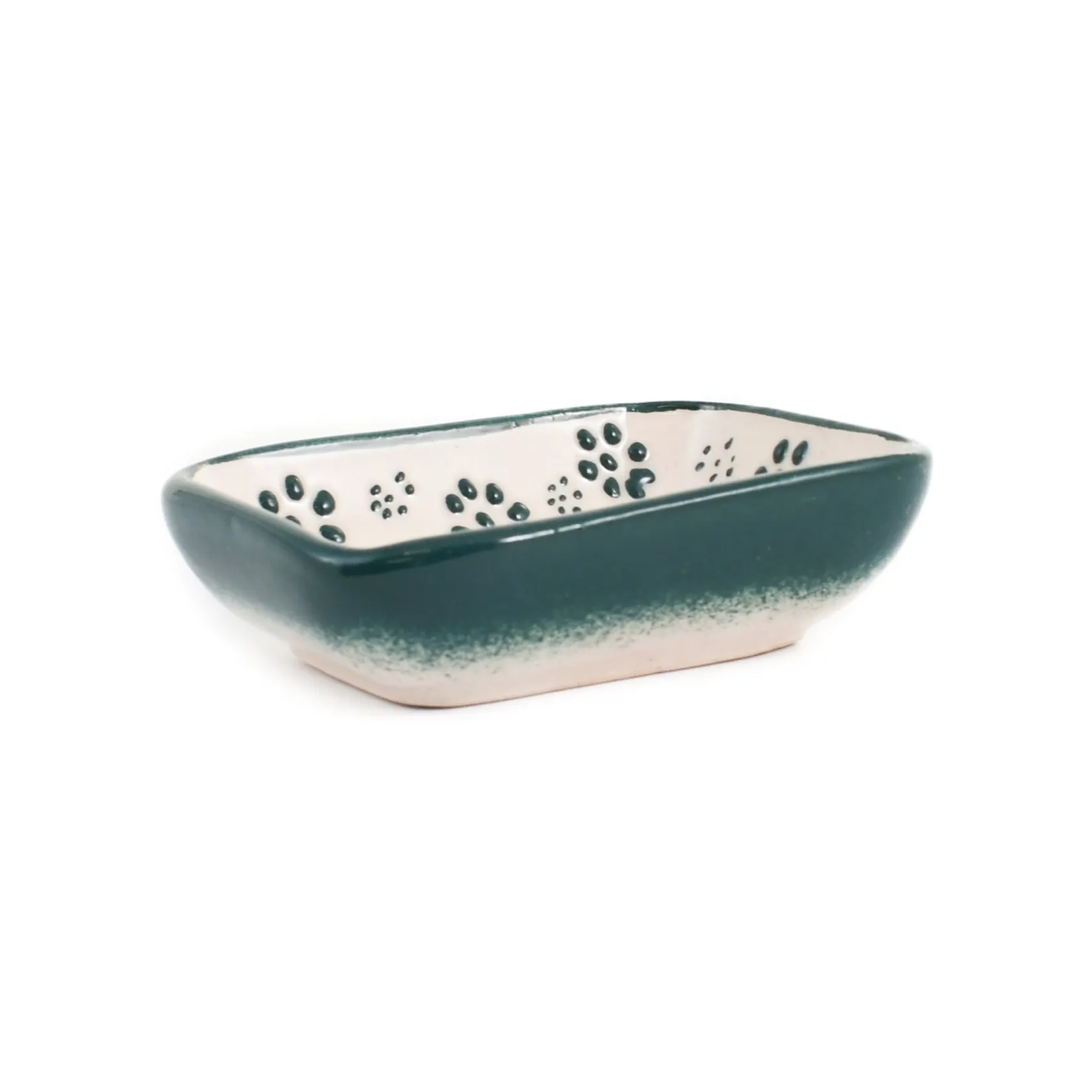 Sale Yesil Ve Beyaz Boyali Rectangular Sauce Dish, 10.5x8cm Tableware Brands|Crockery & Dinnerware