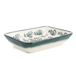 Discount Yesil Ve Beyaz Boyali Rectangular Serving Dish, 18x13cm Tableware Brands