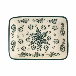 Discount Yesil Ve Beyaz Boyali Rectangular Serving Dish, 18x13cm Tableware Brands