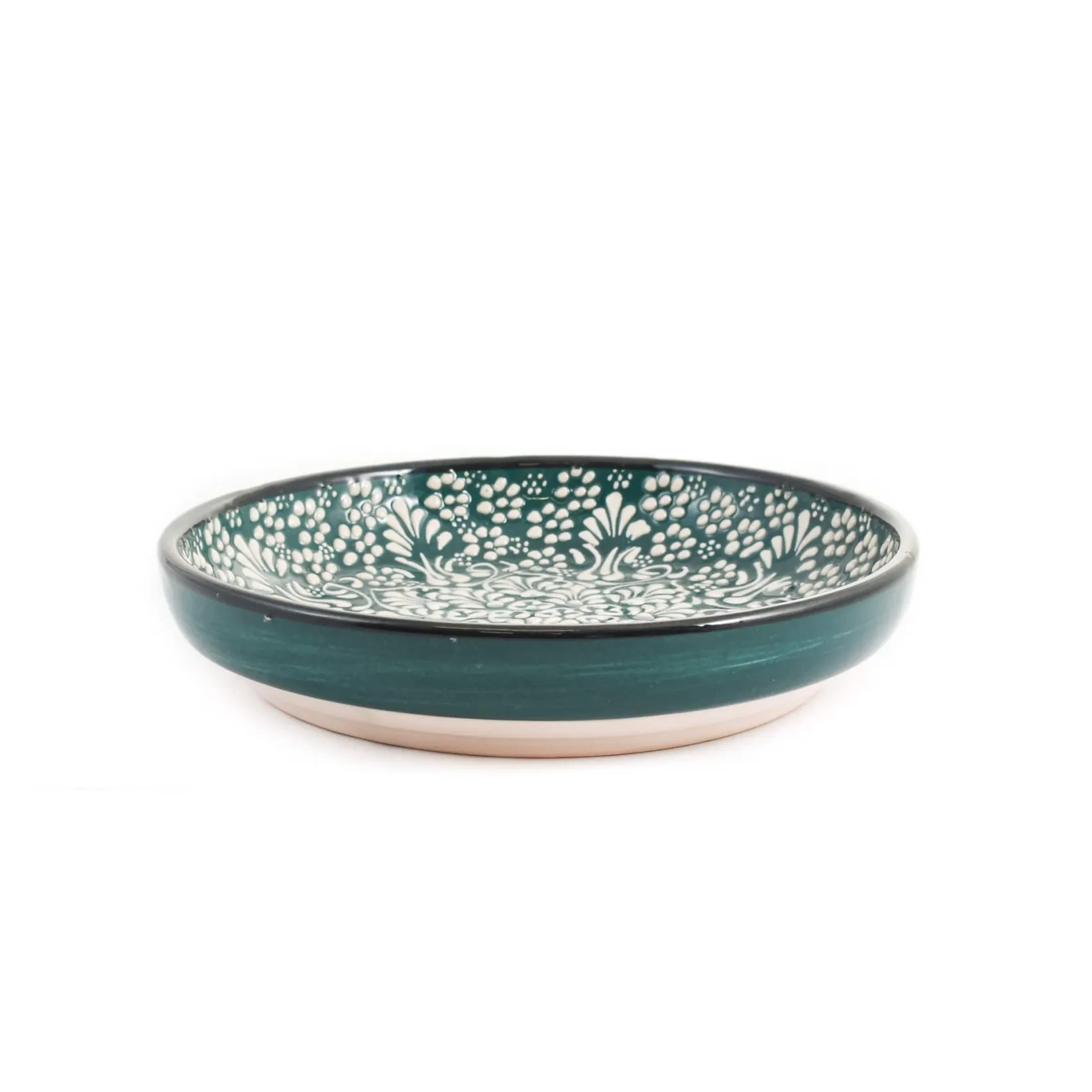 Clearance Yesil Ve Beyaz Boyali Shallow Bowl, 20.5cm Tableware Brands|Crockery & Dinnerware