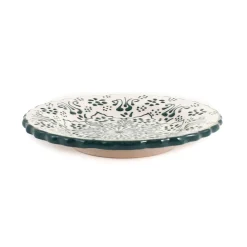 New Yesil Ve Beyaz Boyali Wavy Side Plate, 19cm Tableware Brands|Plates