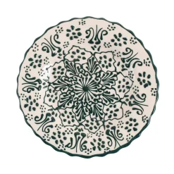 New Yesil Ve Beyaz Boyali Wavy Side Plate, 19cm Tableware Brands|Plates