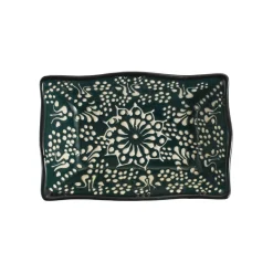 Discount Yesil Ve Beyaz Boyali Wavy Edge Snack Dish, 13.5cm Tableware Brands