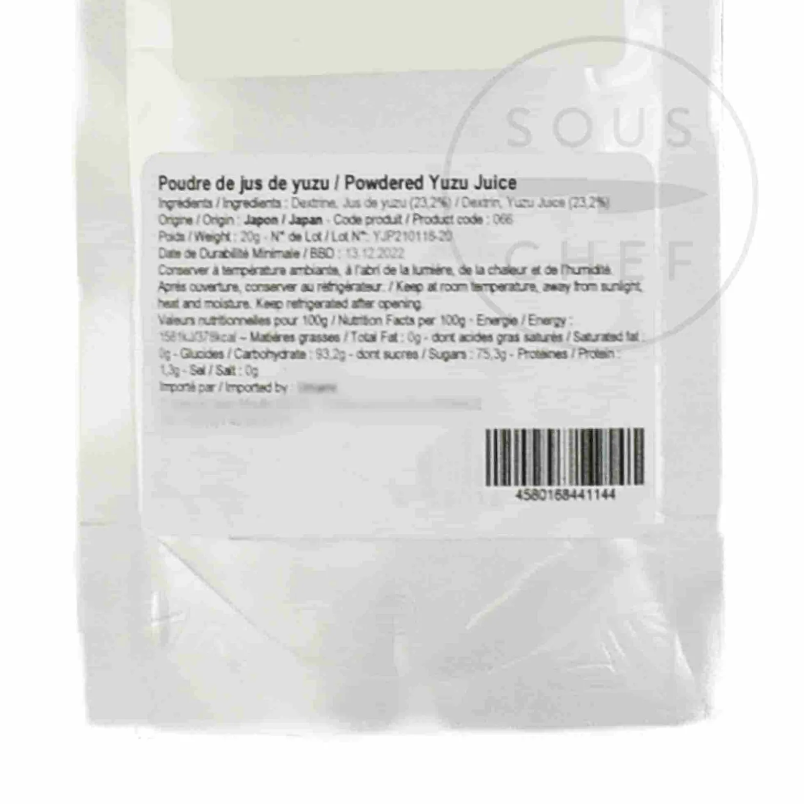 Yuzu Juice Powder, 20g Ingredients Brands|Japanese Ingredients