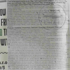 Sale Freeze Dried Blackcurrant Whole, 100g Ingredients Brands|Baking Ingredients